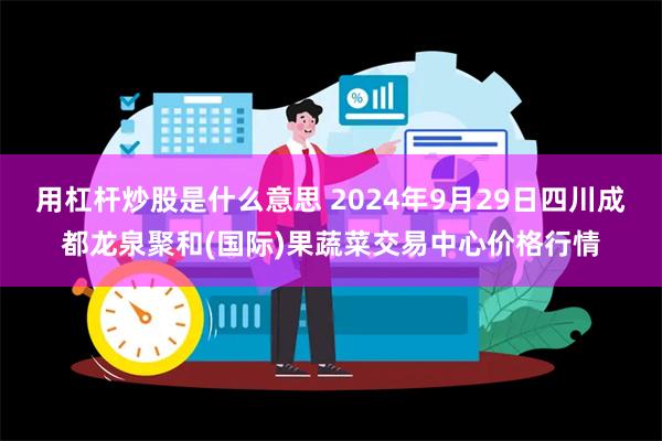 用杠杆炒股是什么意思 2024年9月29日四川成都龙泉聚和(国际)果蔬菜交易中心价格行情