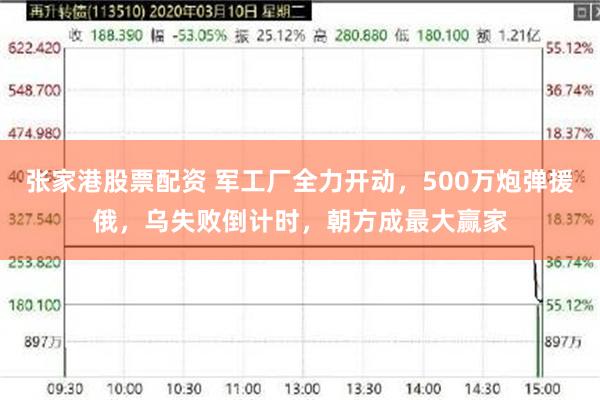 张家港股票配资 军工厂全力开动，500万炮弹援俄，乌失败倒计时，朝方成最大赢家