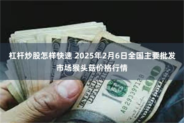 杠杆炒股怎样快速 2025年2月6日全国主要批发市场猴头菇价格行情